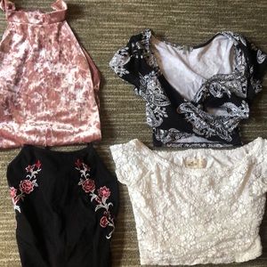 4 crop tops/ body suits